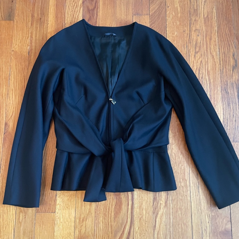 Versace Black Women's Blazer with Tie Waist